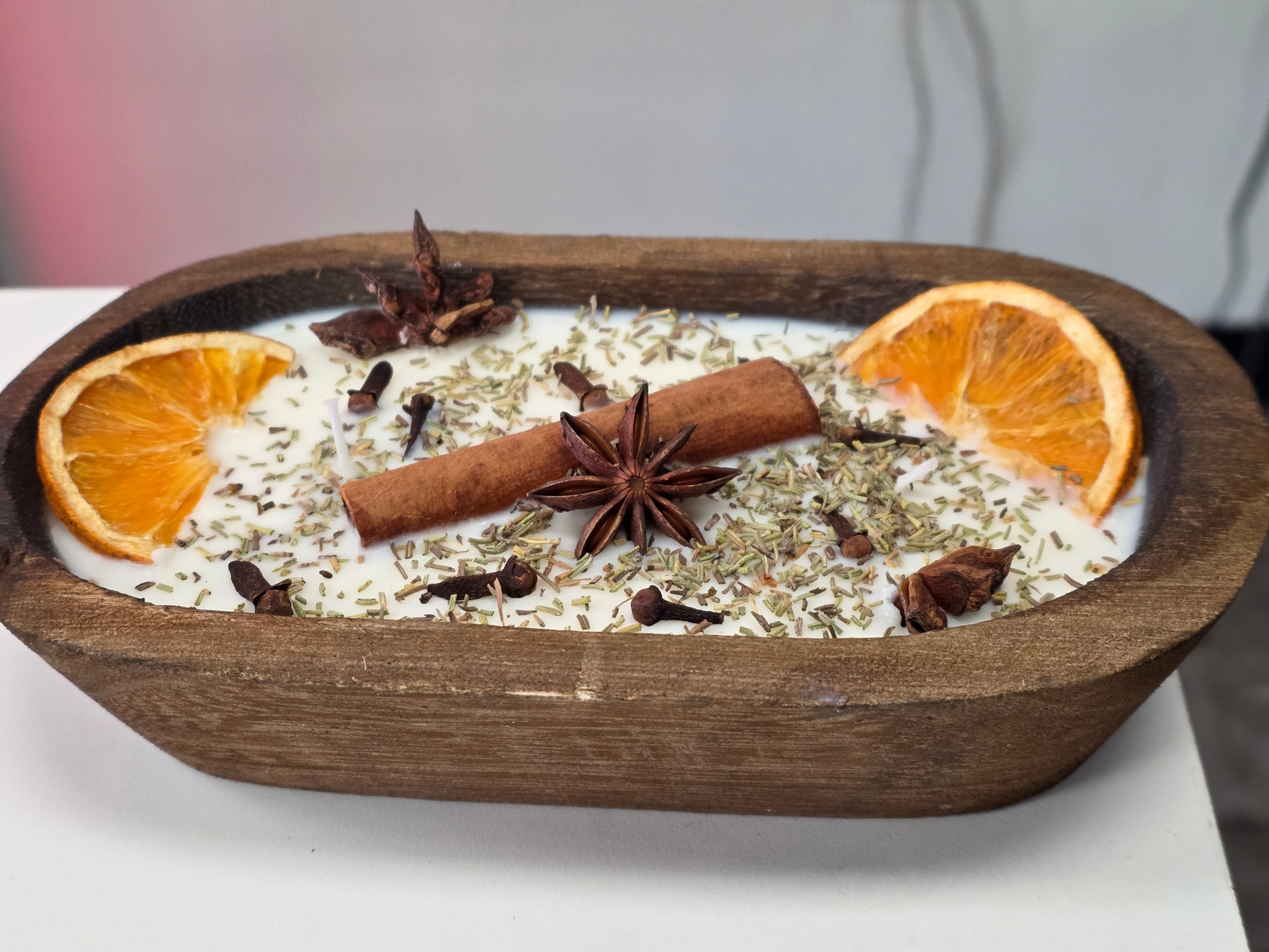 Patchouli and cedarwood dough bowl candle